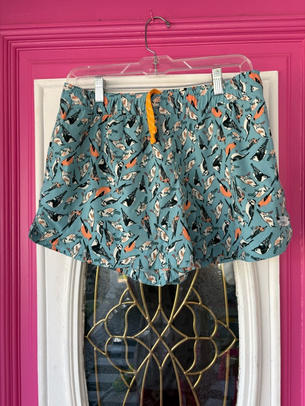 The North Face Teal Bird-Print Short-Sleeve Shorts - Picture 6 of 7